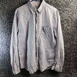 Faherty‎ Brand Shirt Women's Large Pink Check Long Sleeve Shirt